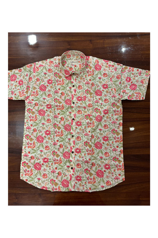 Southloom Jaipur Pure Cotton Printed Shirt For Men (XL)