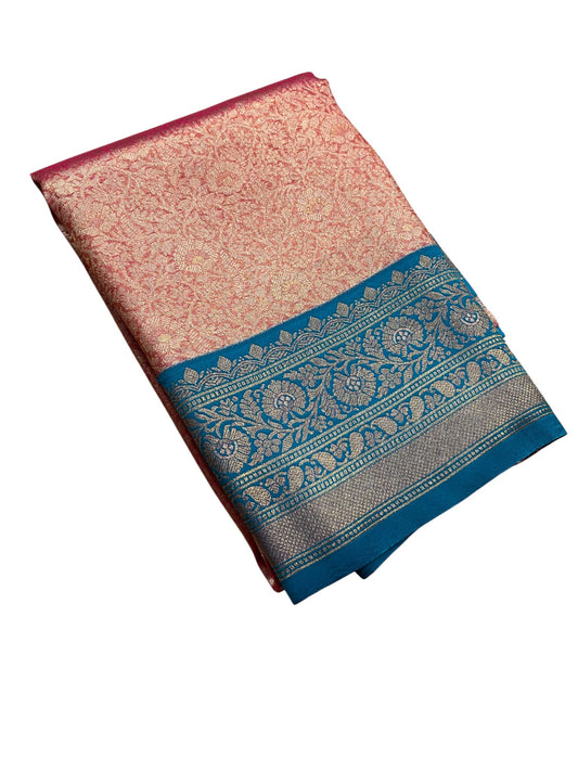 Southloom Semi Silk Saree with Woven Work on Body and Borders