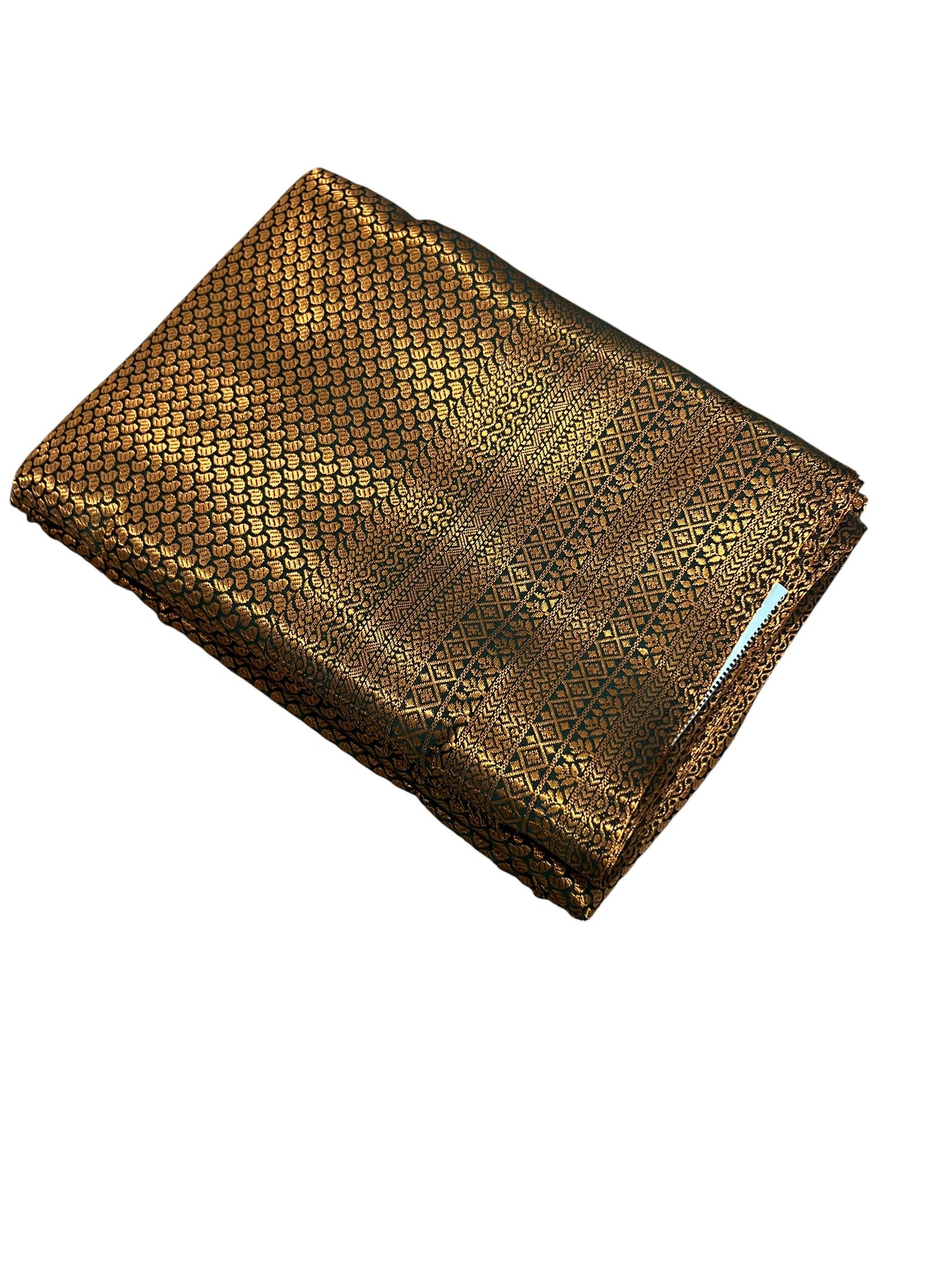 Southloom Premium Semi Silk Zari Work Brocade Saree in Bridal Green with Matching Pallu