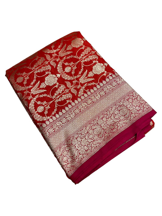 Southloom Banarasi Silk Saree with Woven Work on Body and Borders