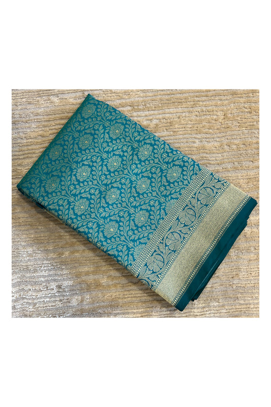 Southloom Banarasi Silk Saree with Woven Work in Blue