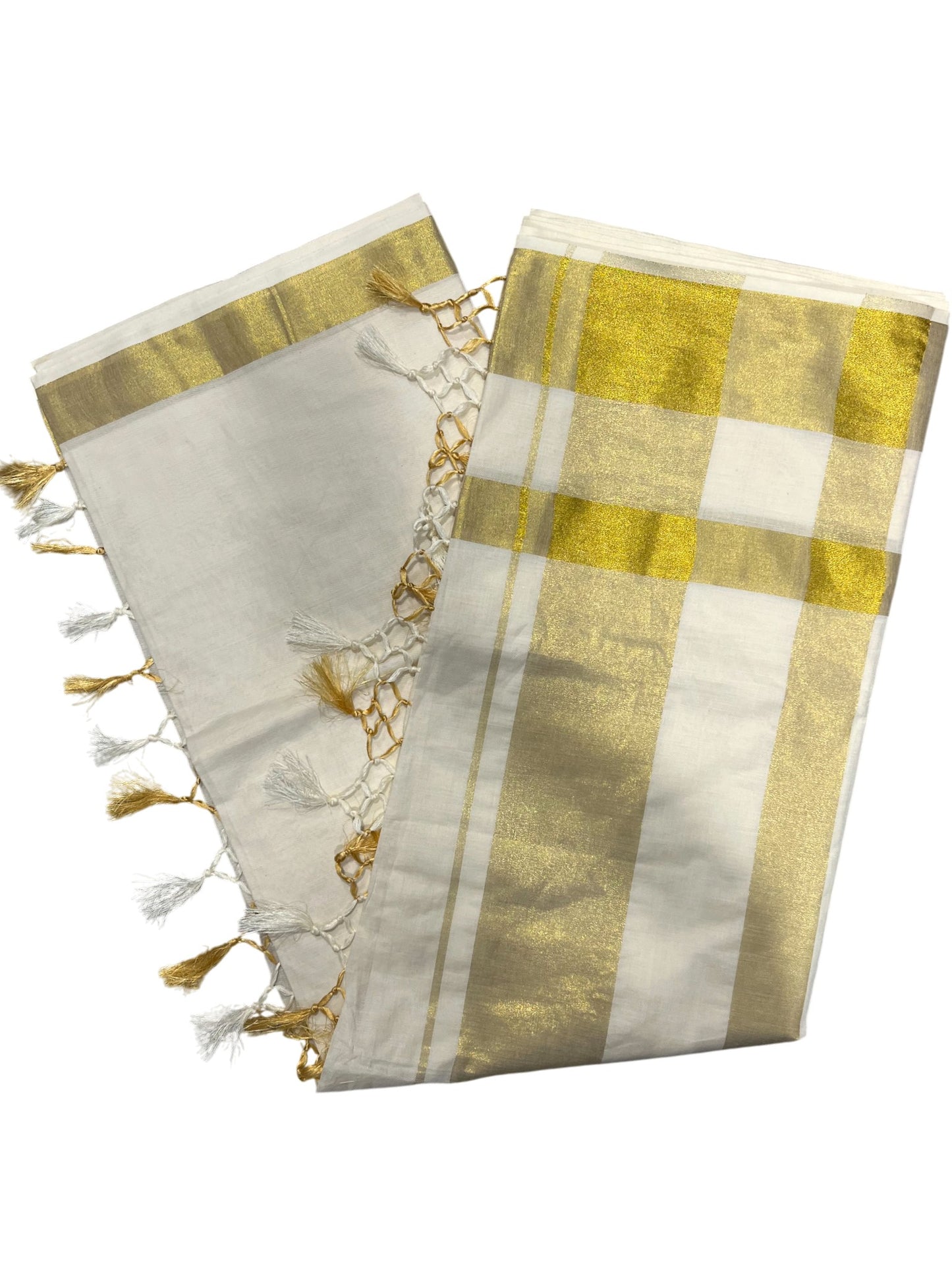 Southloom Kerala Cotton Kasavu Saree with Kasavu Border