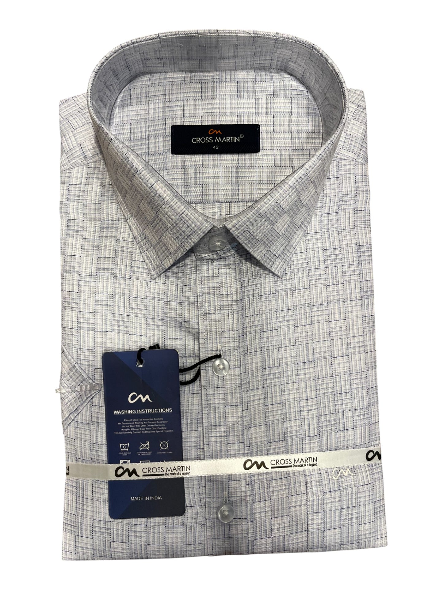 Southloom Pure Cotton Blue Cheack Shirt (XL HS)