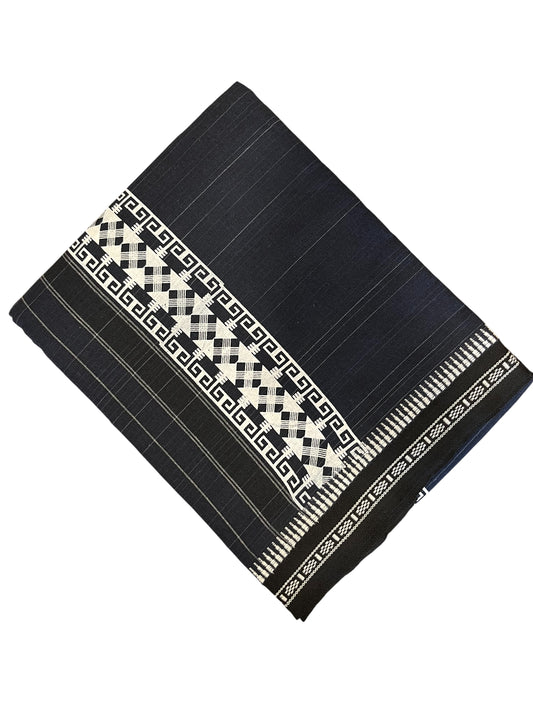 Southloom Blue Printed Single Mundu / Otta Mundu / Lungi (South Indian Kerala Dhoti)