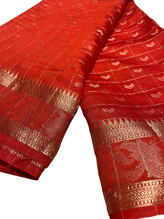 Southloom Georgete Banarasi Silk Saree with Woven Work on Body and Borders