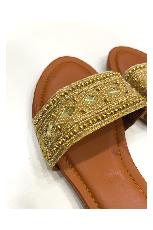 Southloom Jaipur Handmade Embroidered Flat Sandals