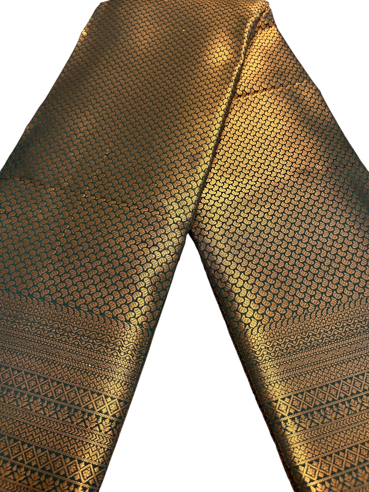 Southloom Premium Semi Silk Zari Work Brocade Saree in Bridal Green with Matching Pallu