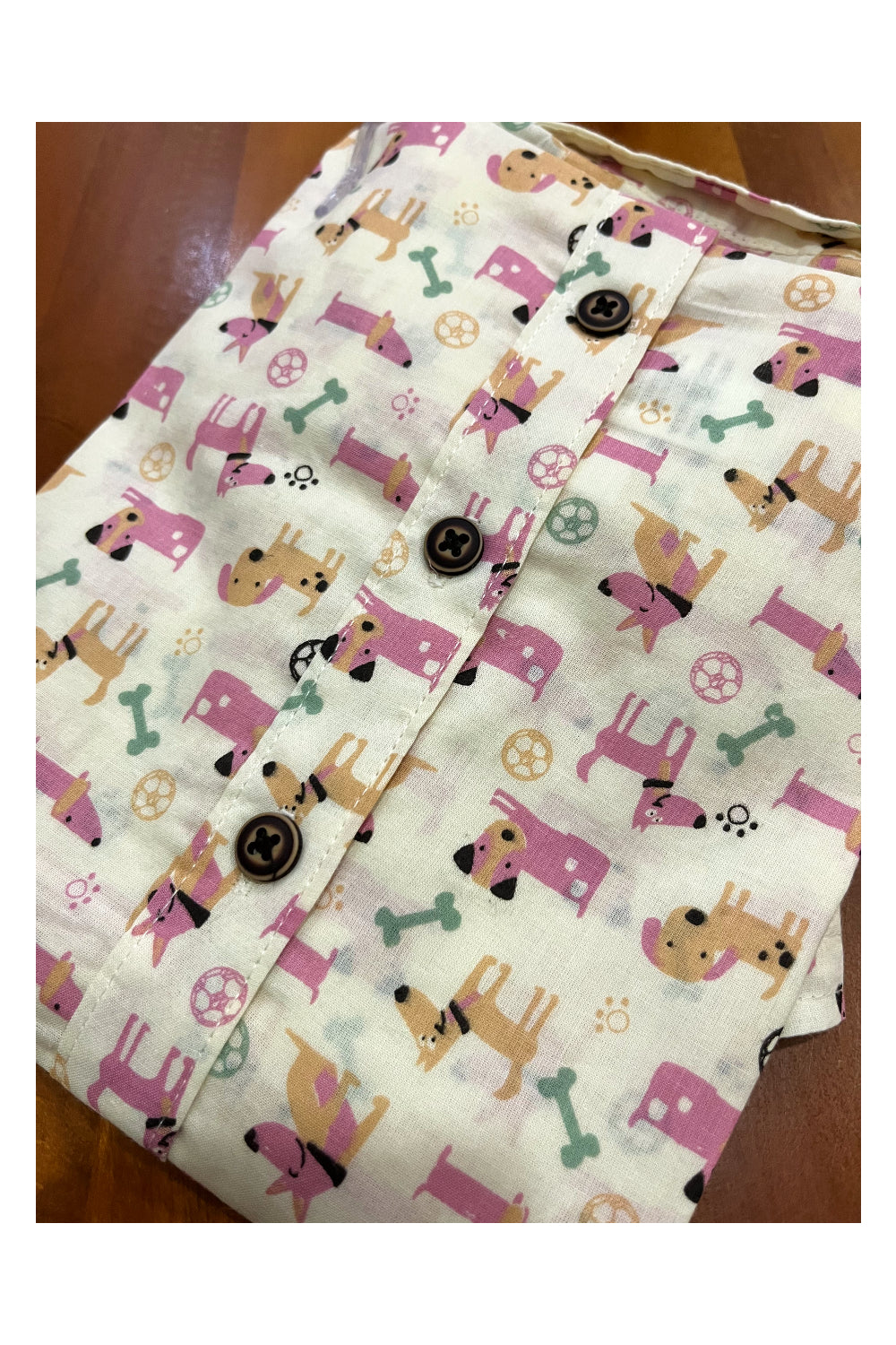 Southloom Jaipur Cotton Dog Hand Block Printed Shirt For Kids (Half Sleeves)
