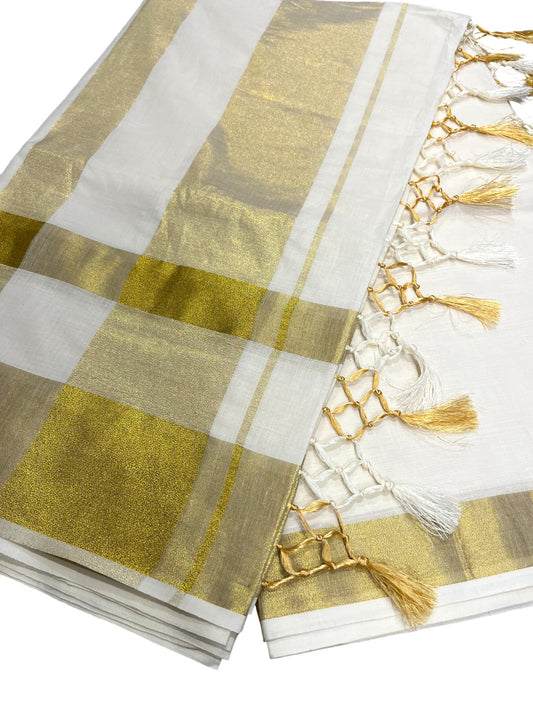 Southloom Kerala Cotton Kasavu Saree with Kasavu Border
