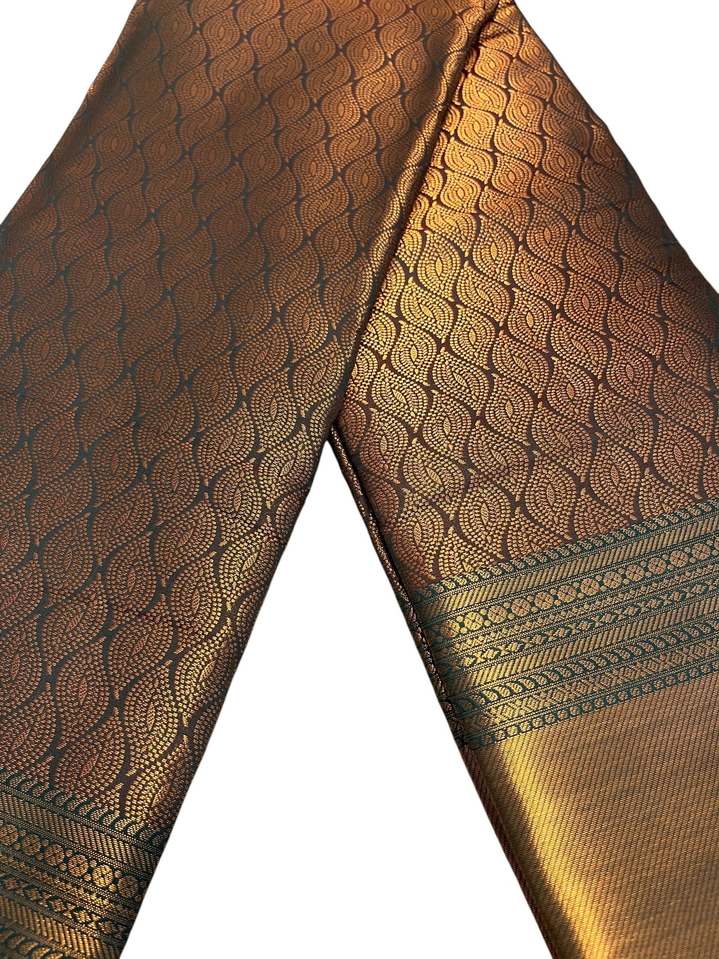 Southloom Premium Semi Silk Zari Work Brocade Saree in Bridal Green with Matching Pallu