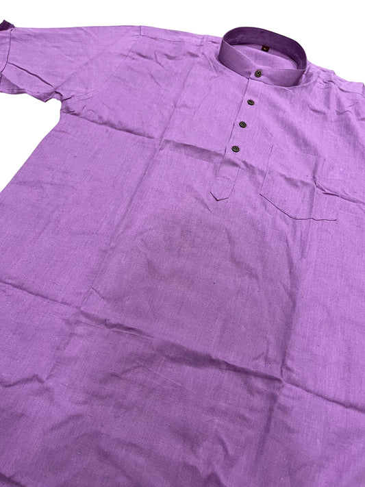 Southloom Lavendar Short Cotton Kurta Shirt for Men