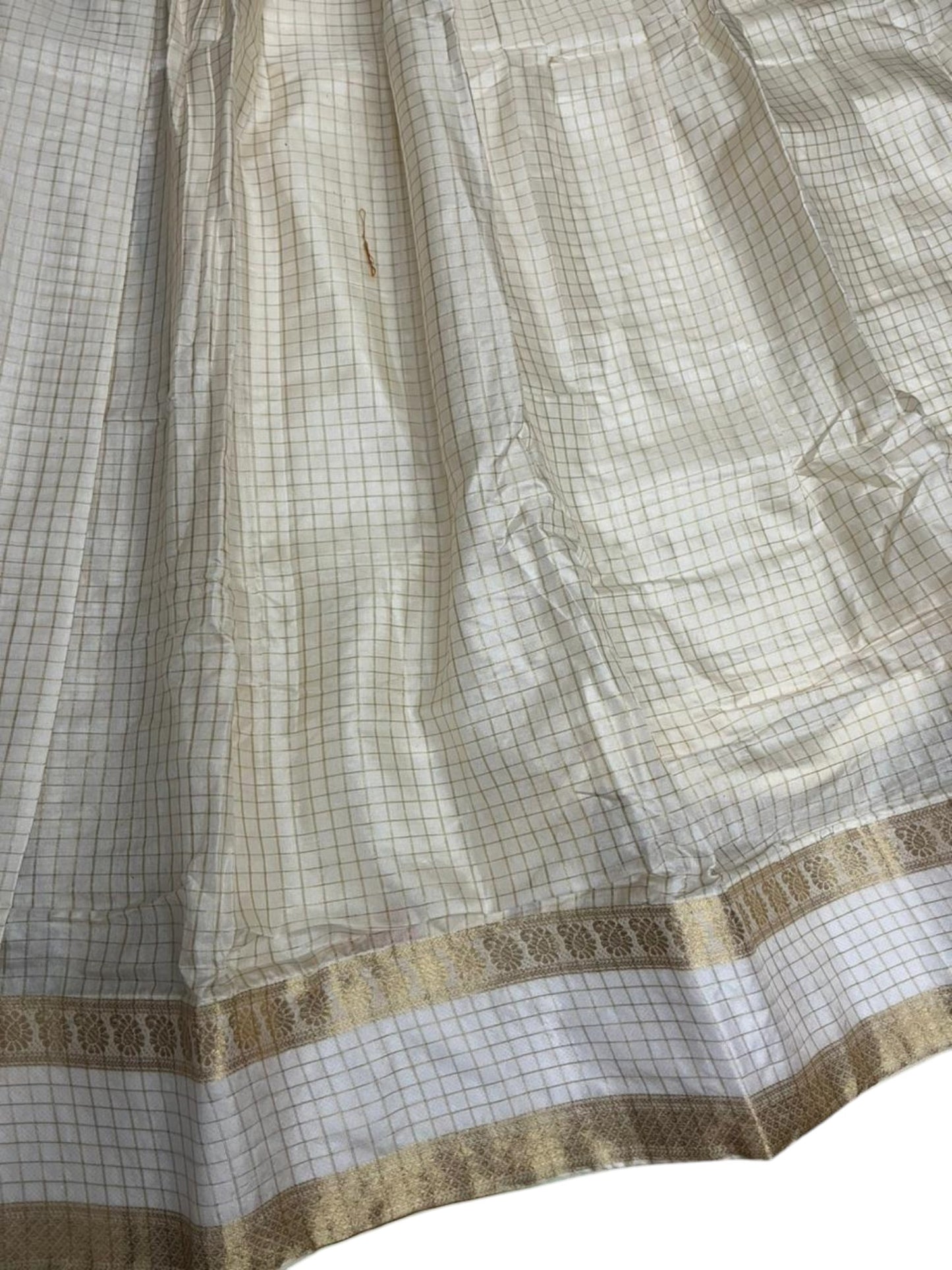 Southloom Semi UnStitched Check Dhavani Set with Pavada and Blouse Piece