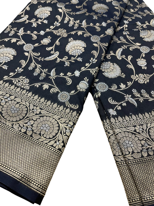 Southloom Pure Banarasi Silk Saree with Woven Work on Body and Borders