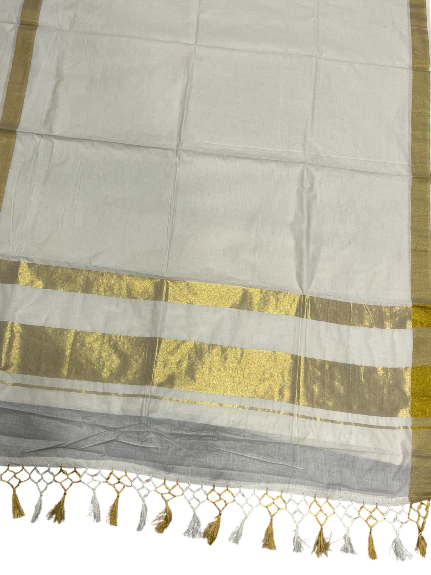Southloom Kerala Cotton Kasavu Saree with Kasavu Border