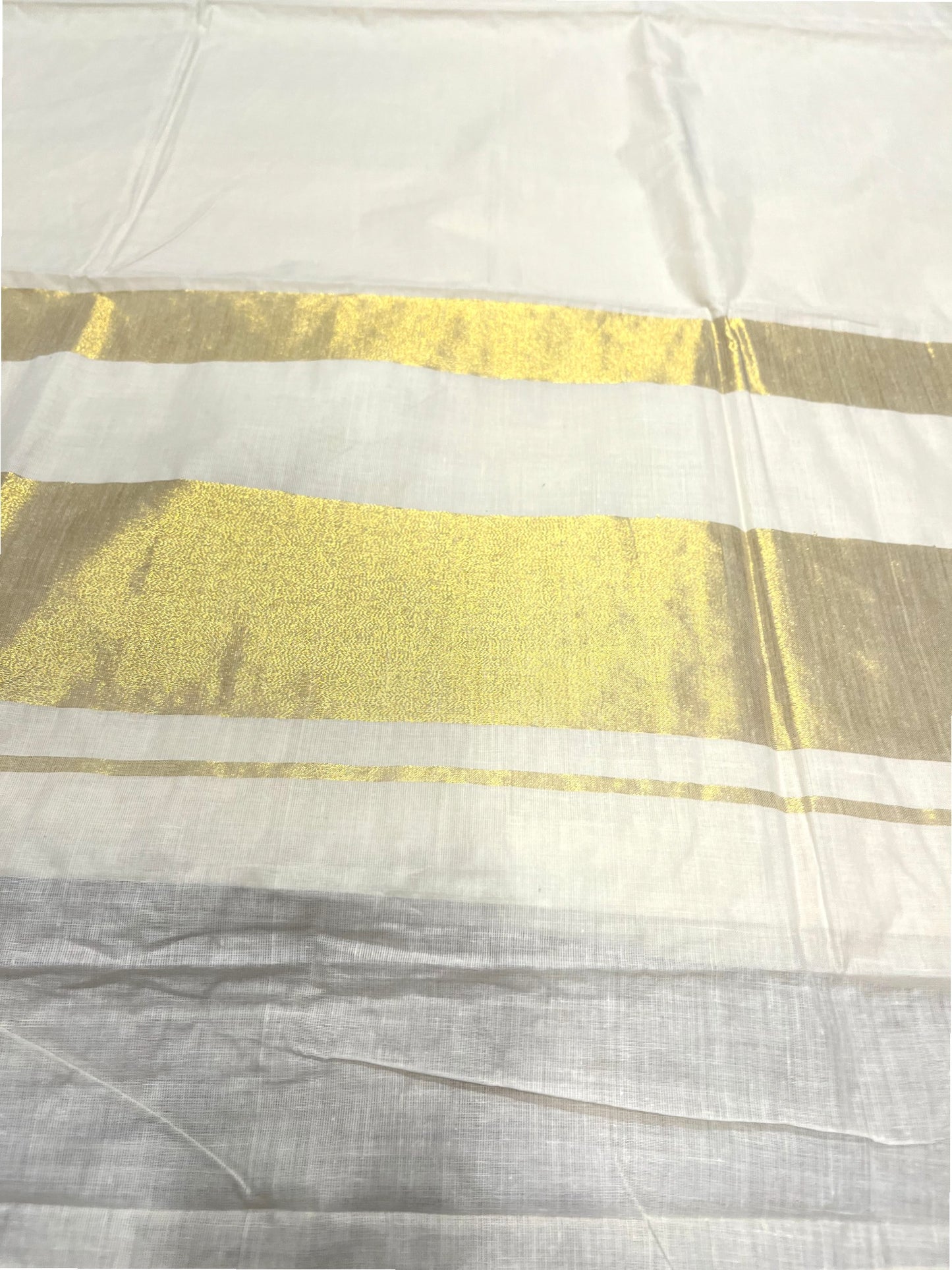 Southloom Kerala Cotton Kasavu Saree with Kasavu Border