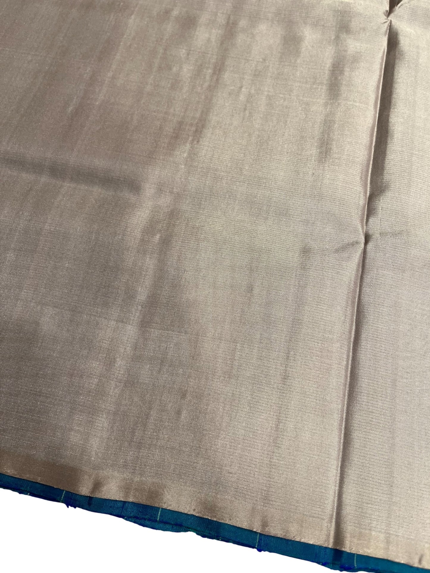 Southloom Pure Handloom Bridal Kanchipuram Silk Saree with Korvai Work (Blue & Grey)