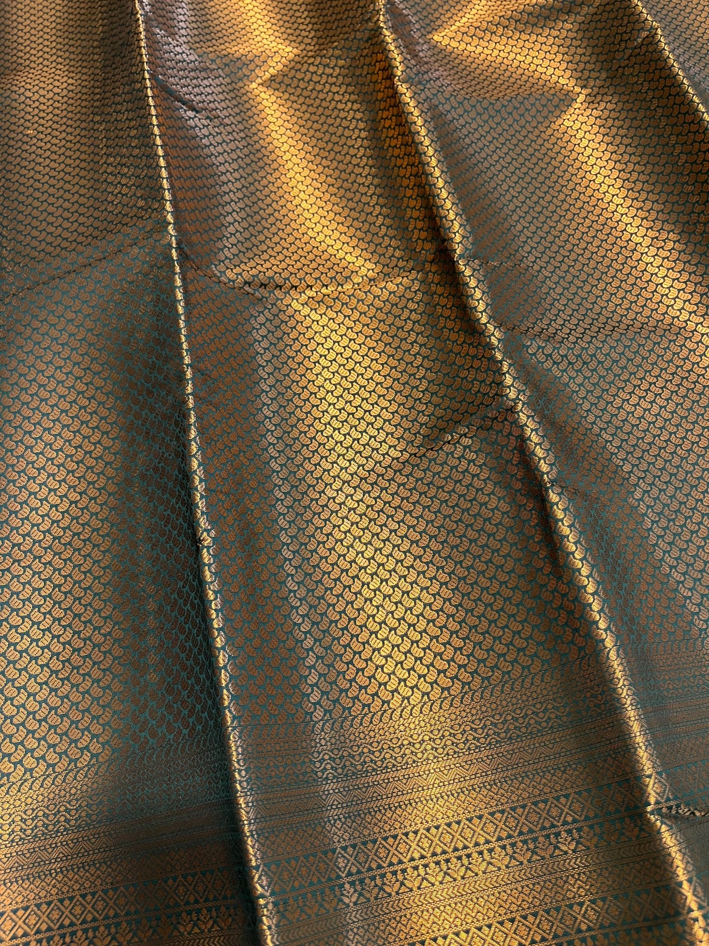 Southloom Premium Semi Silk Zari Work Brocade Saree in Bridal Green with Matching Pallu