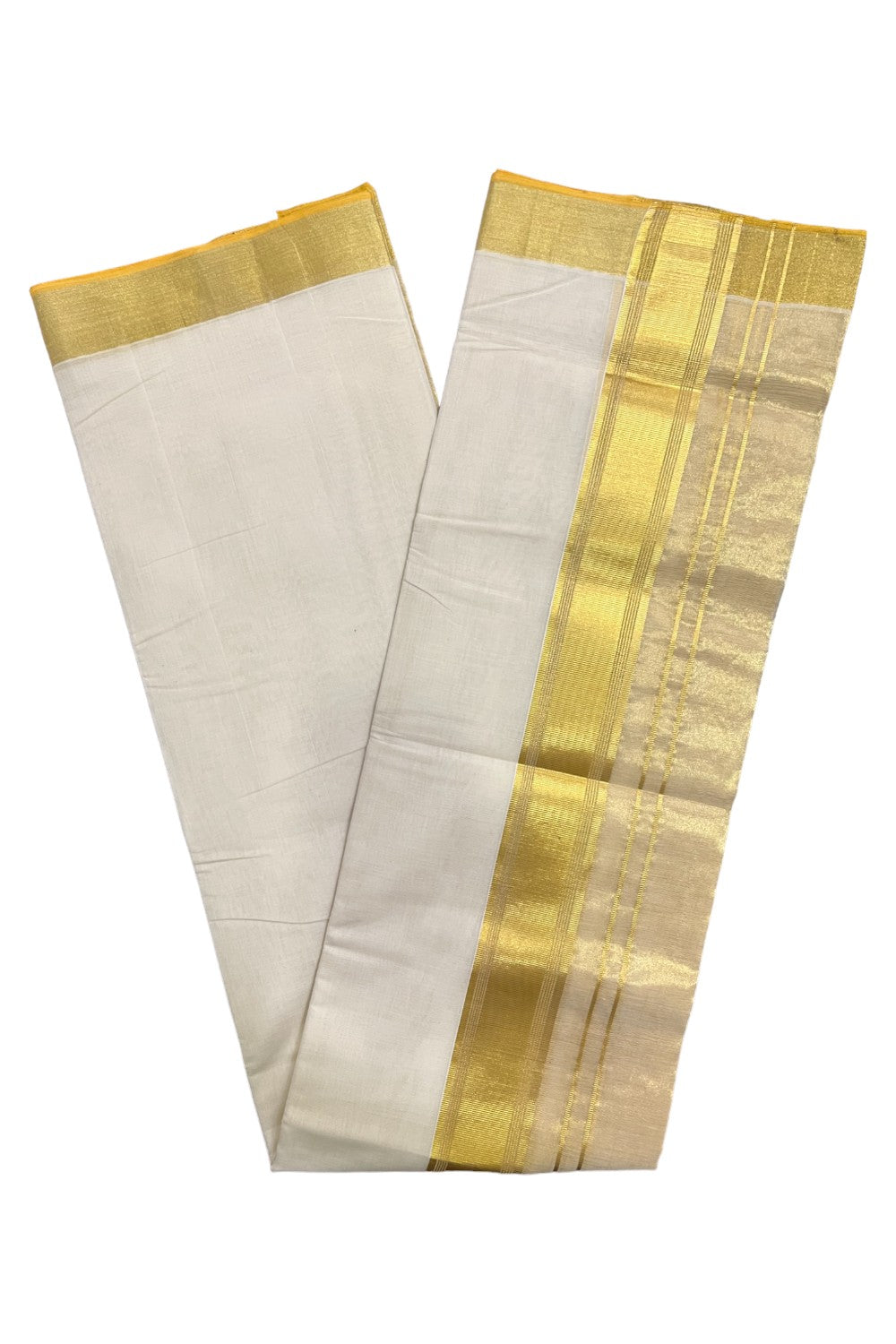 Southloom Premium Balaramapuram Handloom Wedding Kasavu Mundu (South Indian Kerala Dhoti)