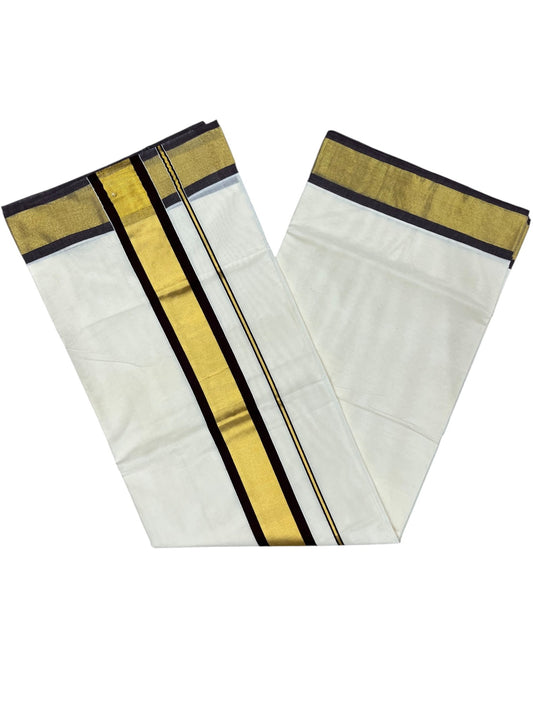 Southloom Kerala Pure Cotton Saree with Kasavu and Brown Border