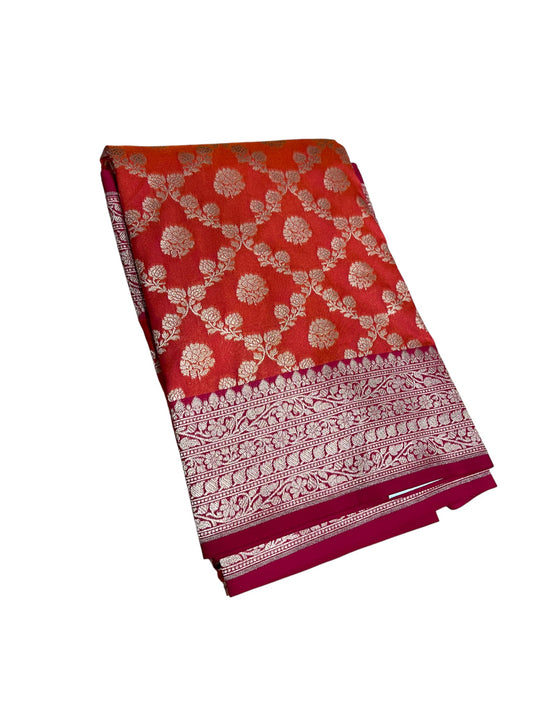 Southloom Banarasi Silk Saree with Woven Work on Body and Borders