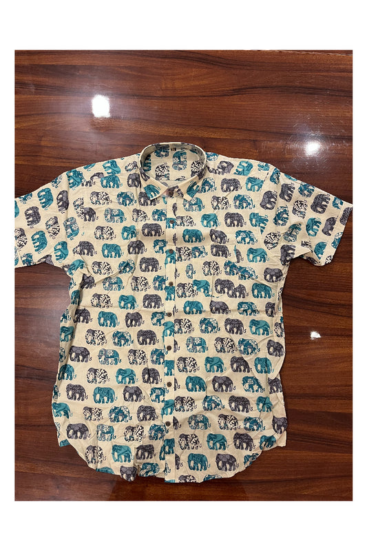 Southloom Jaipur Pure Cotton Printed Shirt For Men (3XL)