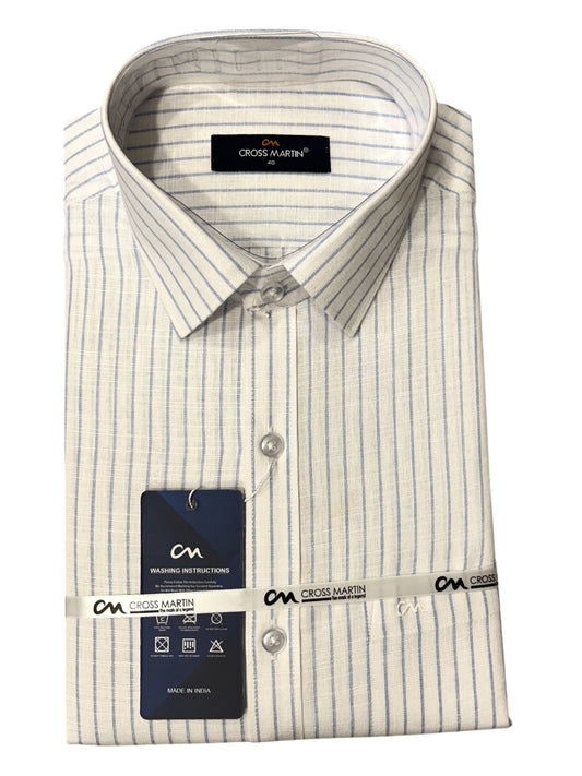 Southloom Pure Cotton Blue Lines Shirt (40 FS)