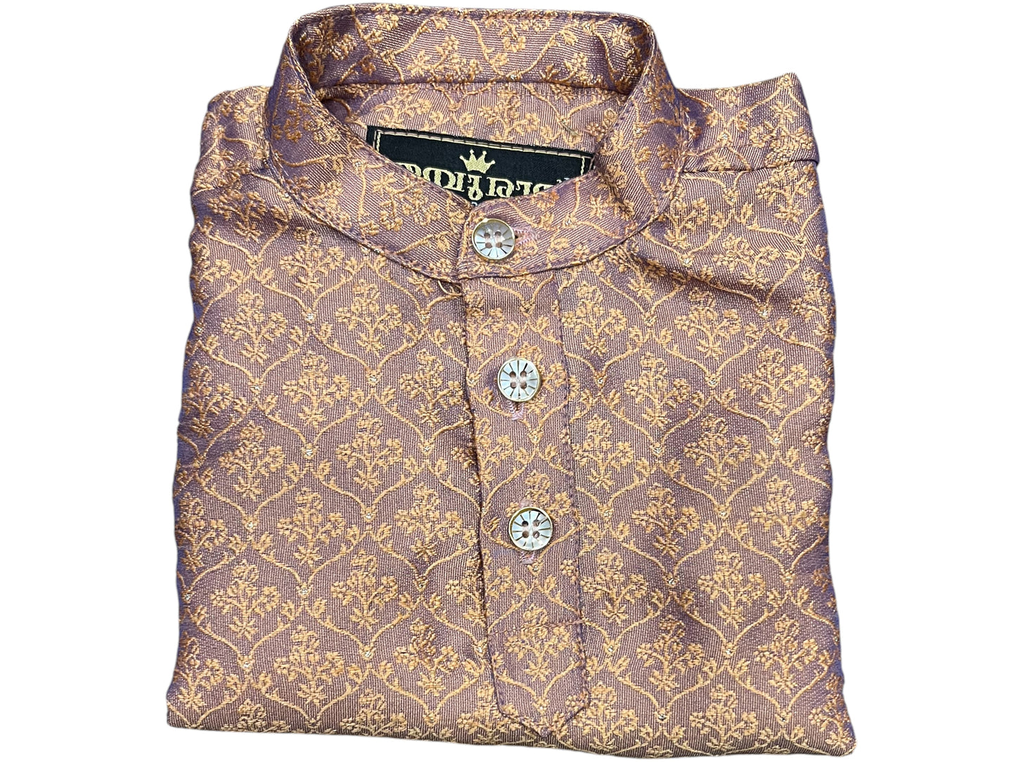 Southloom Semi Silk Short Kurta for Kids in Onion Pink Colour