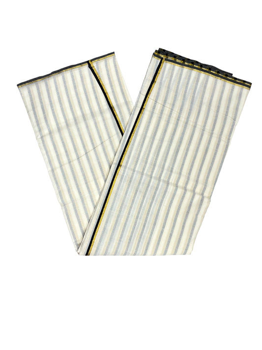 Southloom Puliyilakkara Black and Gold Kasavu Kerala Saree with Woven Blouse