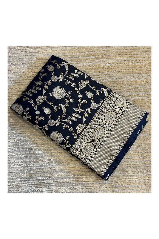 Southloom Banarasi Silk Saree with Woven Work in Blue