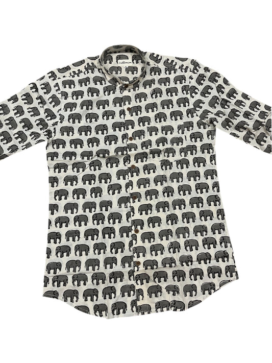 Southloom Jaipur Pure Cotton Block Printed Shirt for Men (Medium)