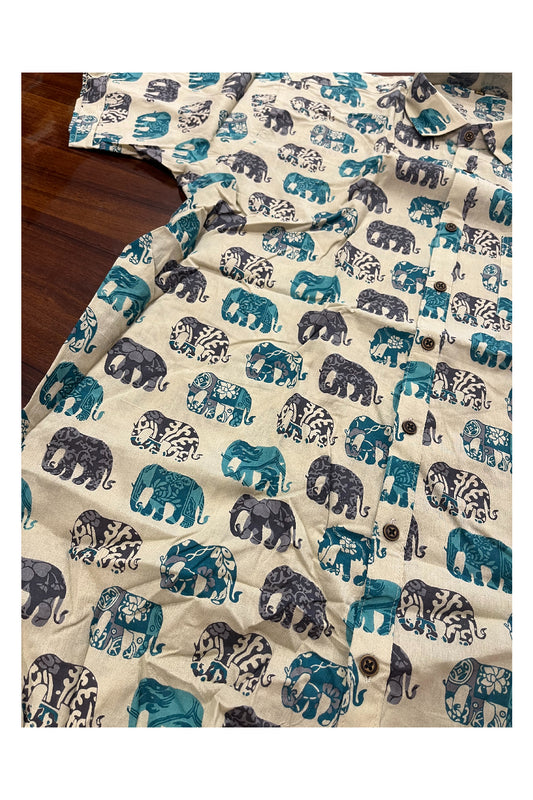 Southloom Jaipur Pure Cotton Printed Shirt For Men (3XL)