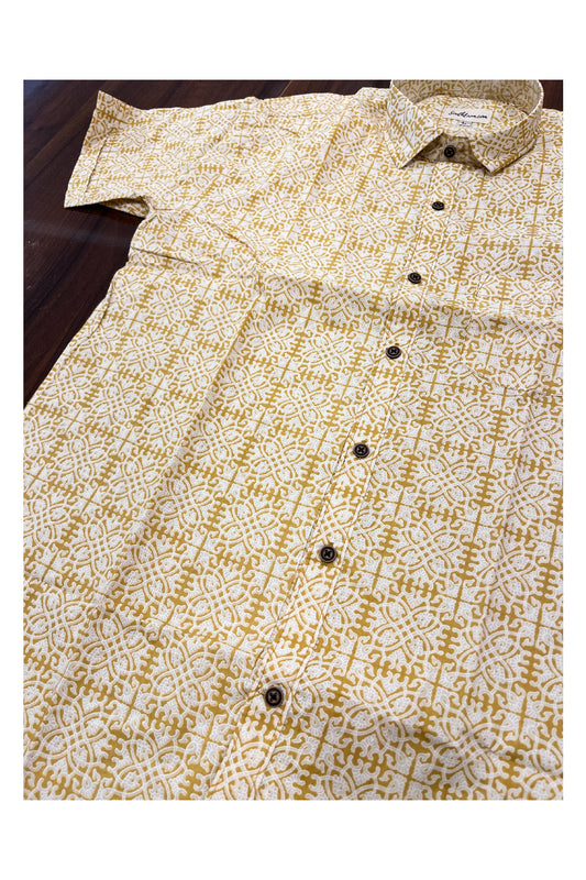 Southloom Jaipur Pure Cotton Printed Shirt For Men (Large)