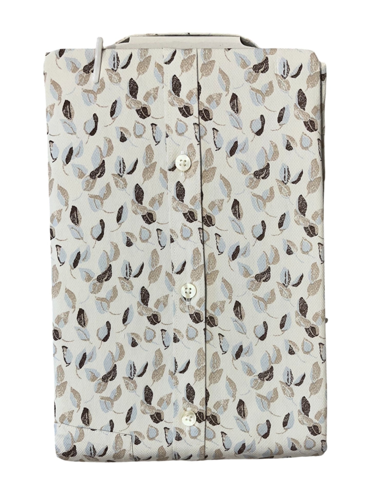 Southloom Pure Cotton White Printed Shirt (40 HS)