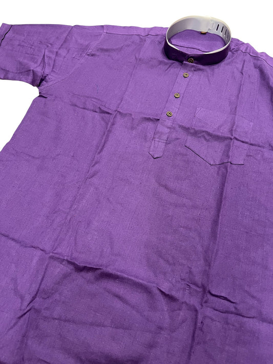 Southloom Lavendar Short Cotton Kurta Shirt for Men