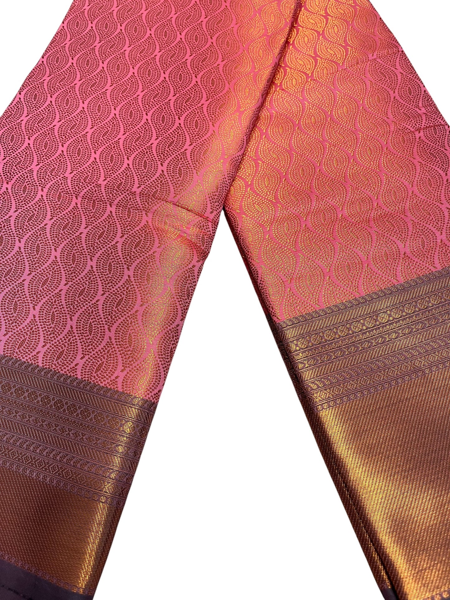 Southloom Premium Semi Silk Zari Work Brocade Saree in Bridal Peach with Matching Pallu