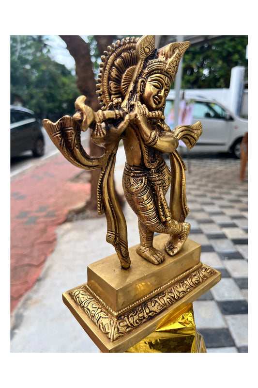 Southloom Solid Brass Handmade Lord Krishna Handicraft