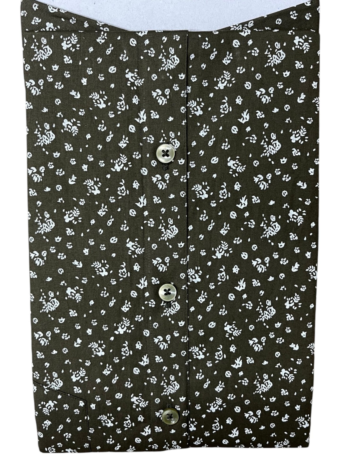 Southloom Pure Cotton Olive Green Printed Shirt SLSHIRT 38FS