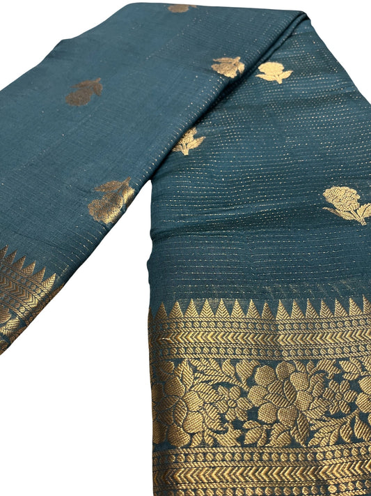 Southloom Georgete Banarasi Silk Saree with Woven Work on Body and Borders