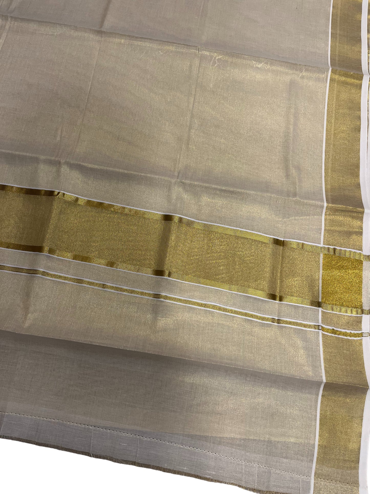 Southloom Kerala Tissue Kasavu Saree with Gold Broder