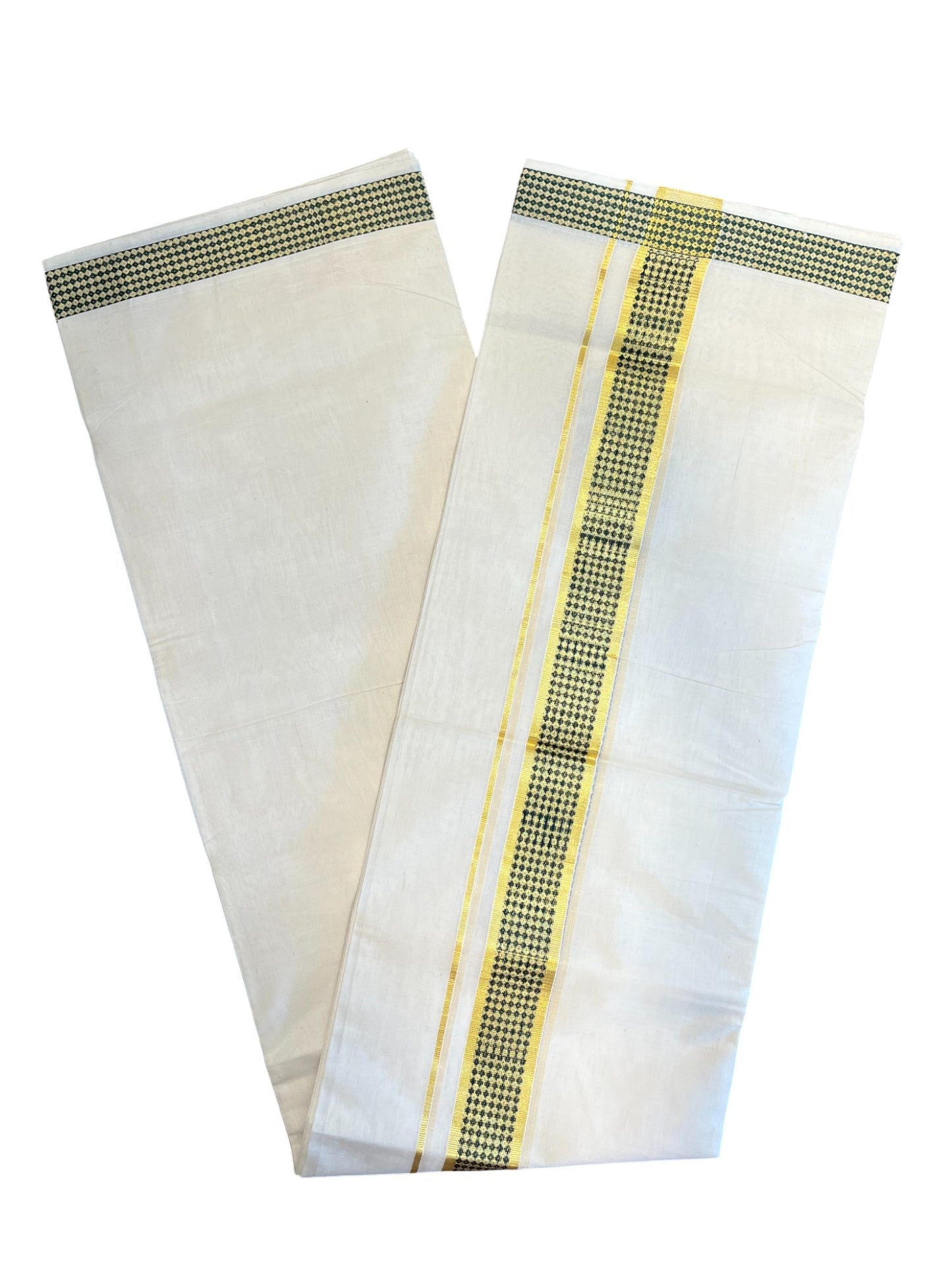 Southloom Premium Handloom Cotton Kasavu Double Mundu