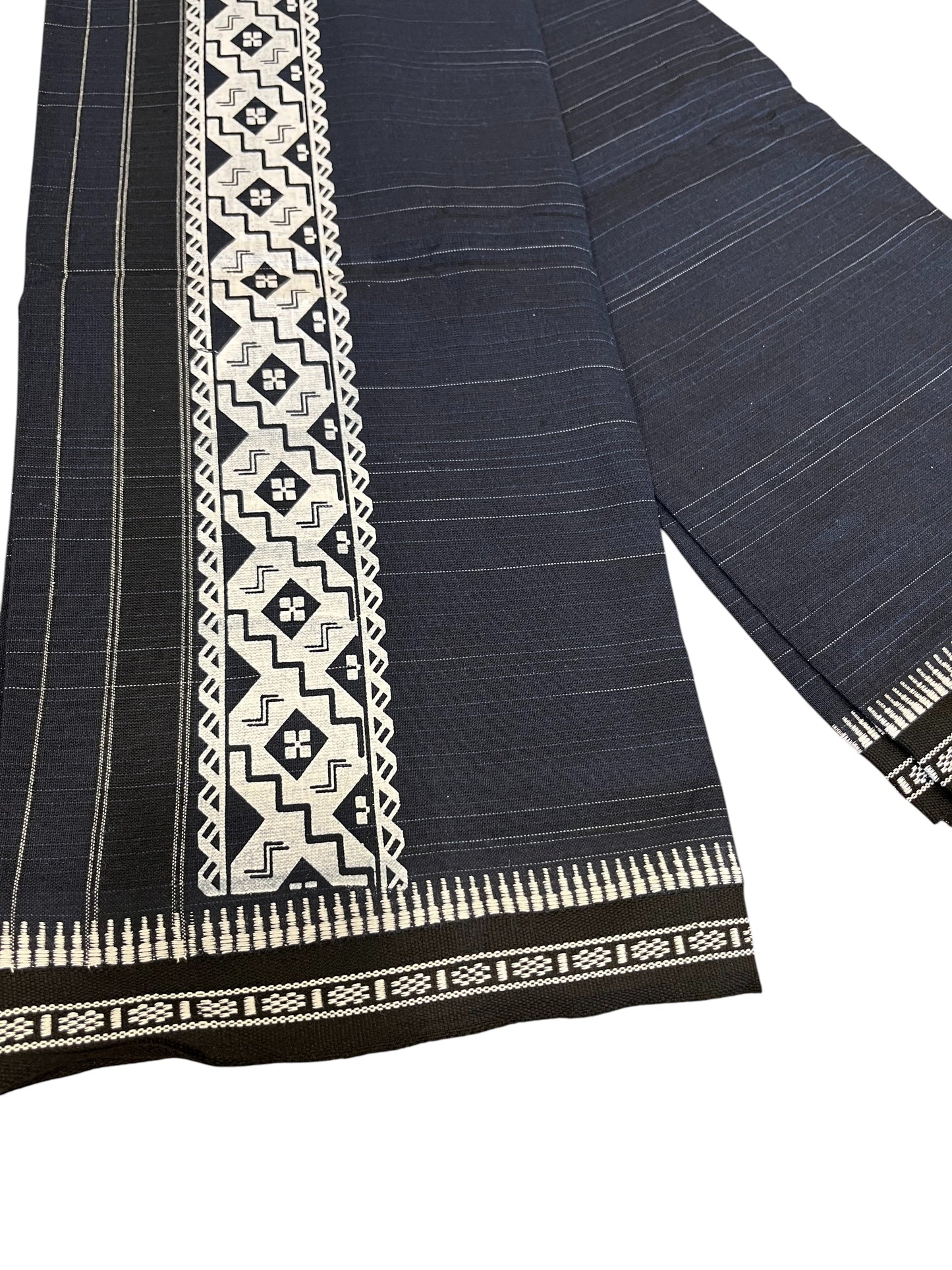 Southloom Blue Printed Single Mundu / Otta Mundu / Lungi (South Indian Kerala Dhoti)