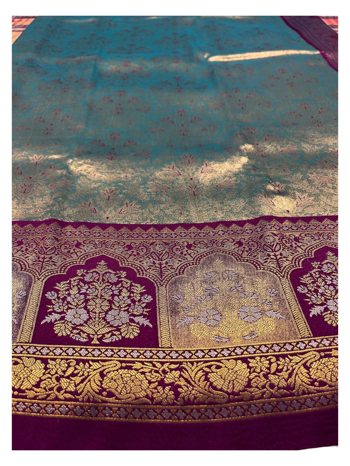 Southloom Semi Silk Saree with Woven Work on Body and Borders