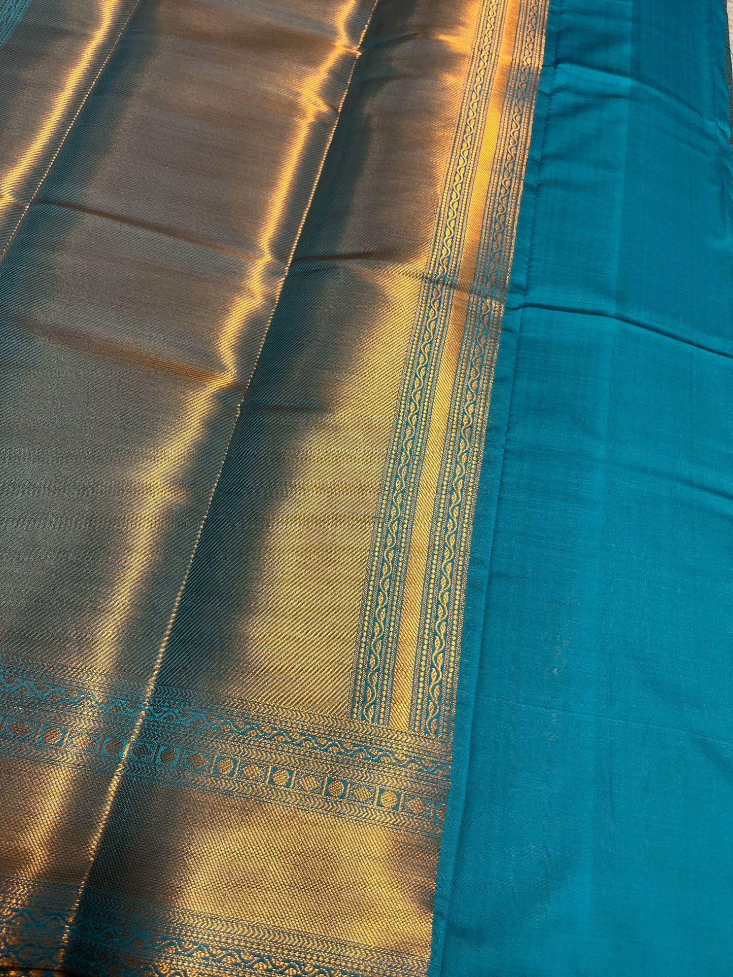Southloom Premium Semi Silk Zari Work Brocade Saree in Bridal Blue with Matching Pallu