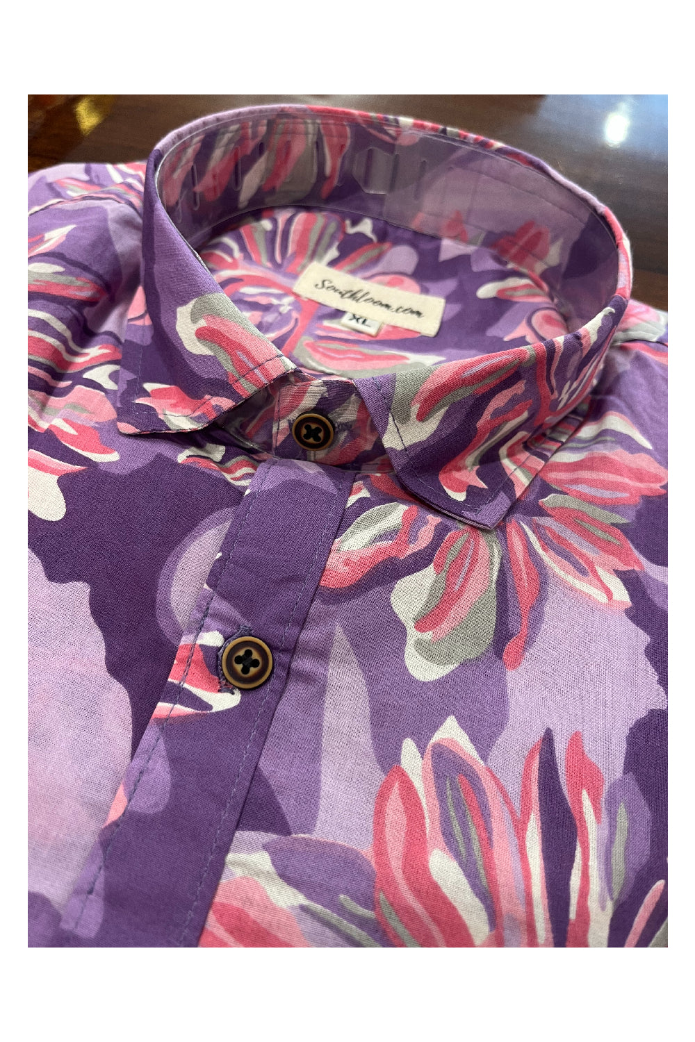 Southloom Jaipur Pure Cotton Printed Shirt For Men (XL)