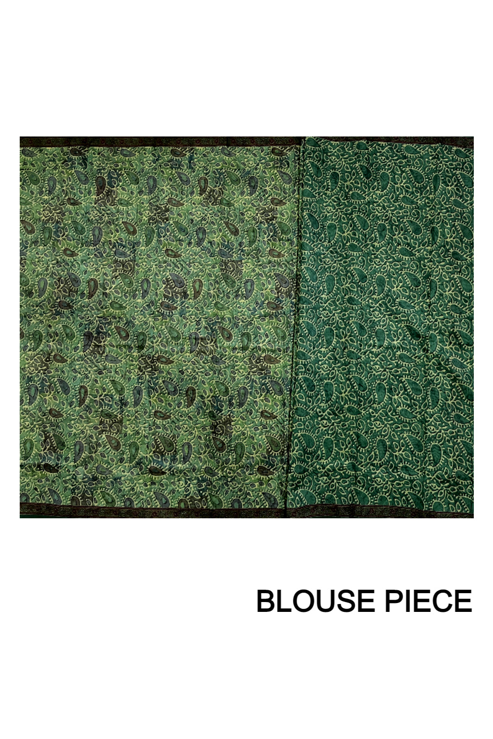 Southloom Art Silk Green Saree with Floral Prints on Body