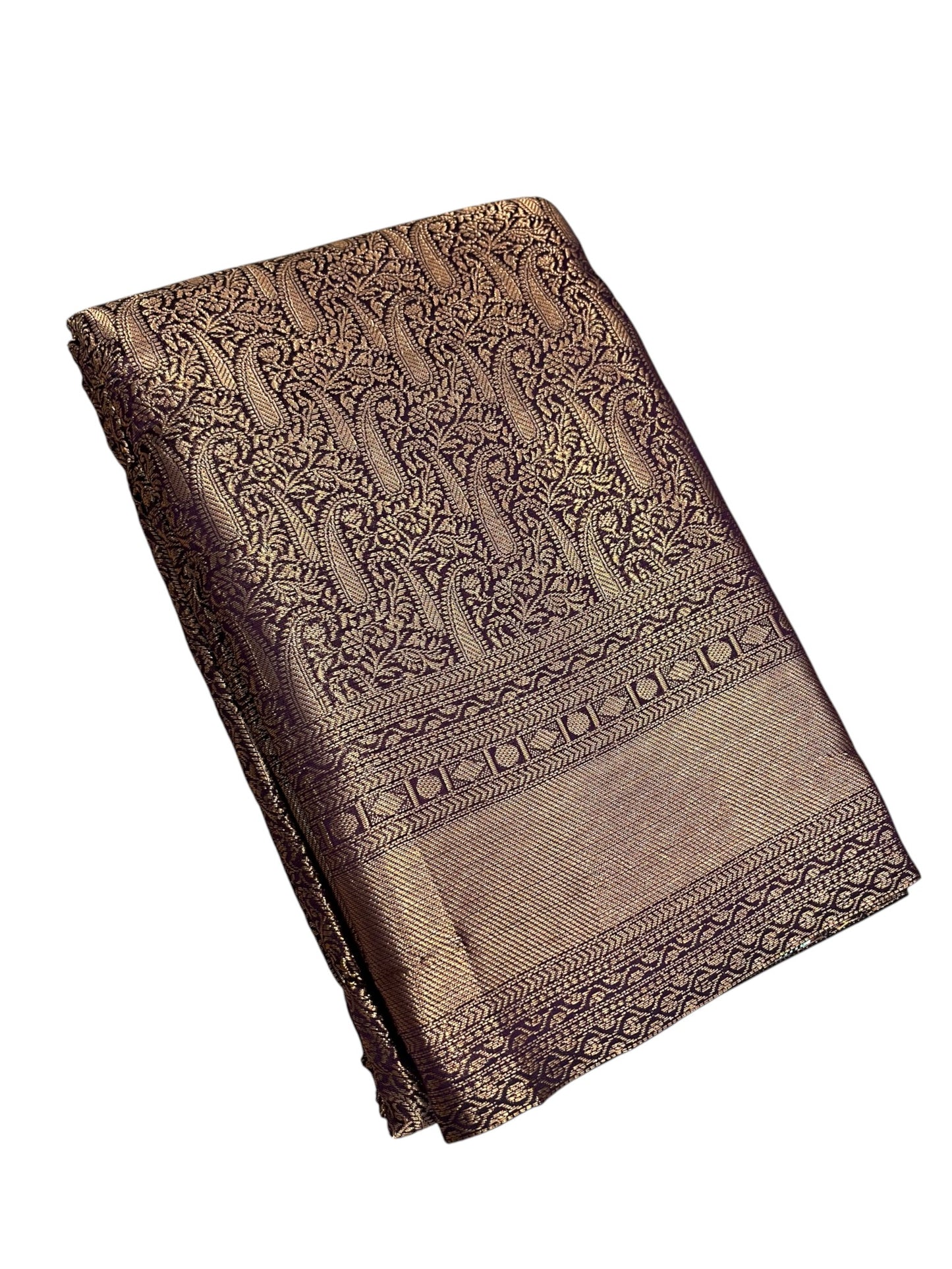 Southloom Premium Semi Silk Zari Work Brocade Saree in Bridal Violet with Matching Pallu