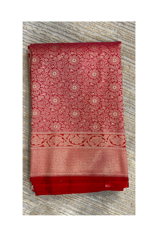 Southloom Banarasi Silk Saree with Woven Work in Red