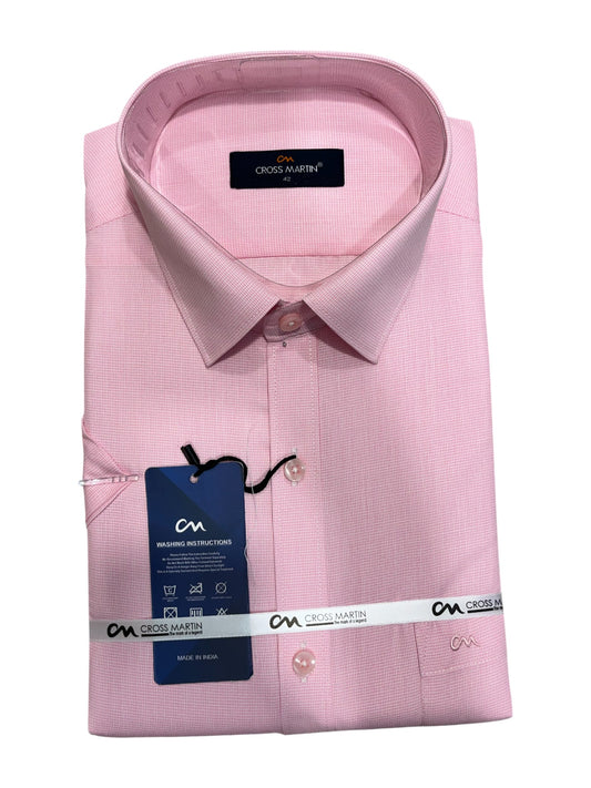 Southloom Pure Cotton Pink Plain Shirt (XL HS)