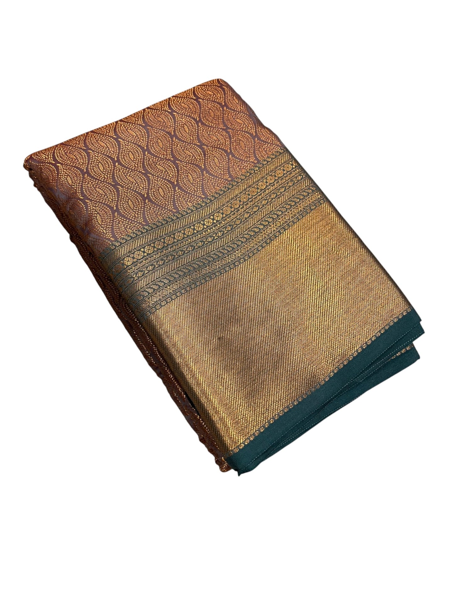 Southloom Premium Semi Silk Zari Work Brocade Saree in Bridal Green with Matching Pallu