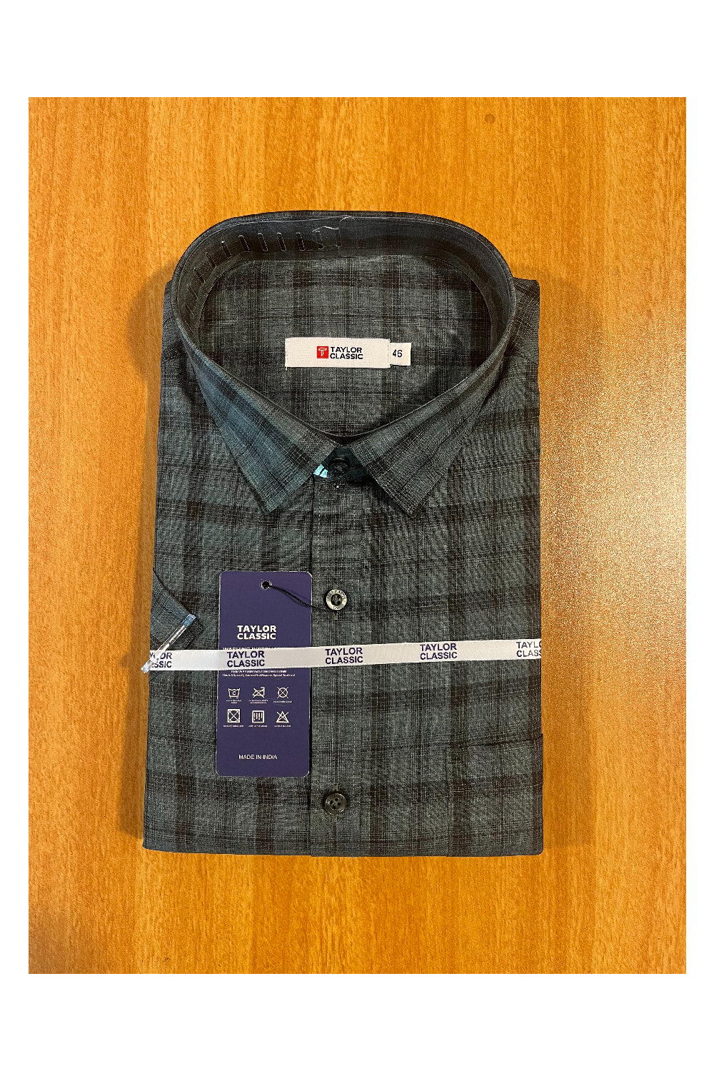 Pure Cotton Blue Check Shirt (46 HS)